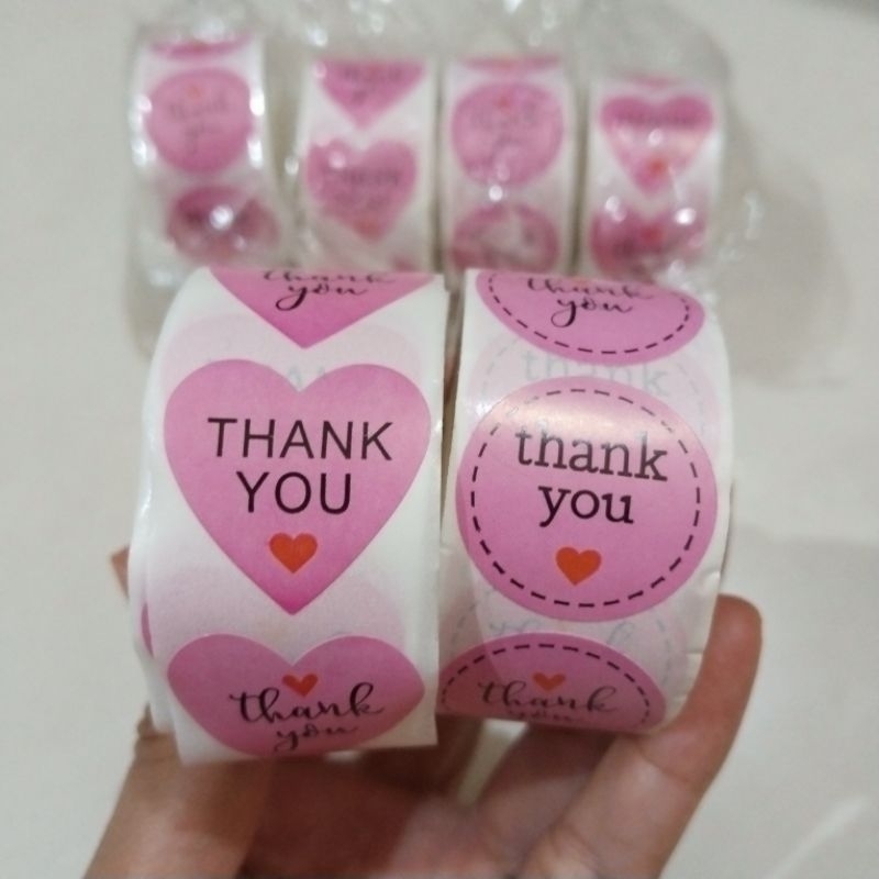 

Stiker THANK YOU Siap Tempel || Stiker Thank You Love dan Bulat