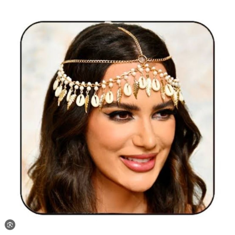 Headpiece Sell Boho jewerlry Head Chain Hiasan Kepala Kerang