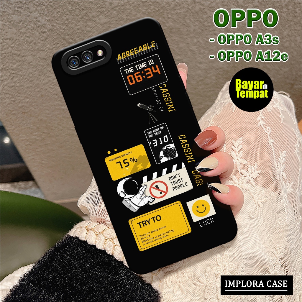 Case Oppo A3s / A12e Motif Aesthetic IMPLORA CASE Casing Oppo A3s / A12e Softcase Hp Oppo A3s / A12e
