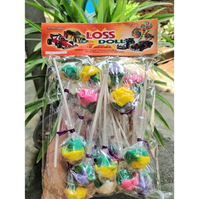 

Permen lolipop karakter Mawar 1pack isi 20pcs | permen enak viral isian banyak | bisa COD