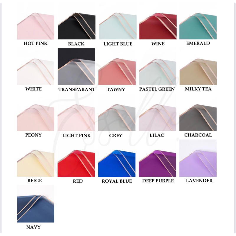 

GOLD LINE COLOR TRANSPARANTCELLOPHANE POLOS