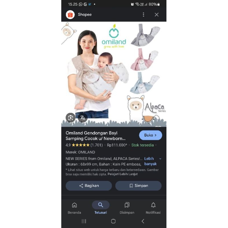 Gendongan Bayi Omiland