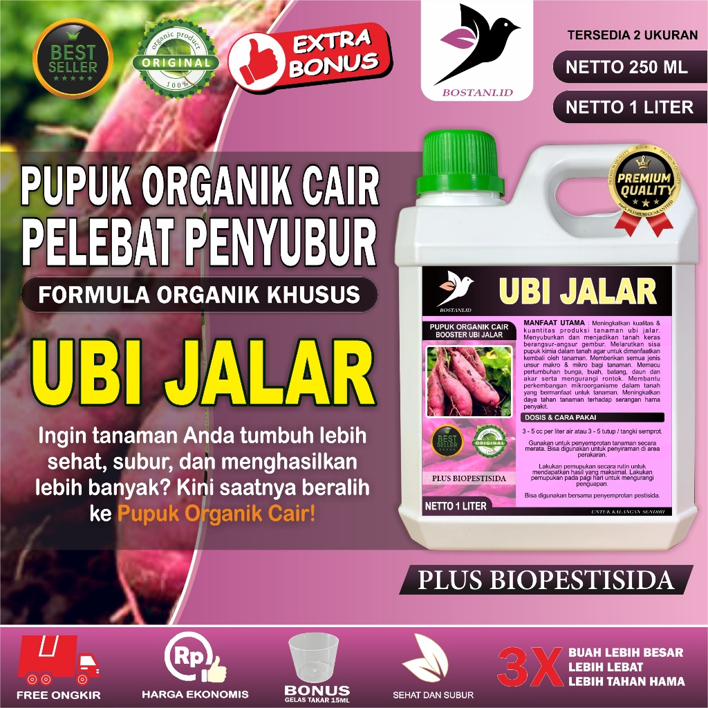 Pupuk Organik Cair Ubi Jalar / Booster Ubi Jalar / Pupuk Ubi Jalar Cair  / Nutrisi Ubi Jalar / POC U