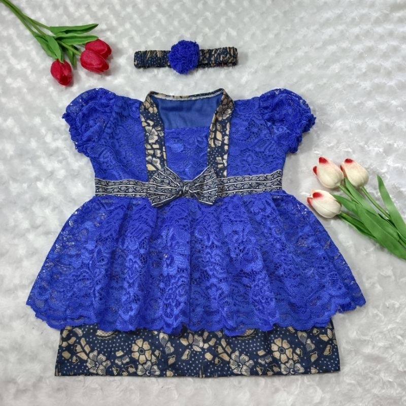 KEBAYA BAYI / KEBAYA ANAK PEREMPUAN / SETELAN BAJU KEBAYA BAYI kinan biru
