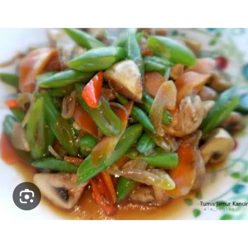 

tumis jamur kancing + buncis