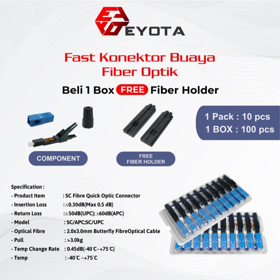 Fast Connector SC Fiber Optic / Fast Konektor Buaya Fiber Optic