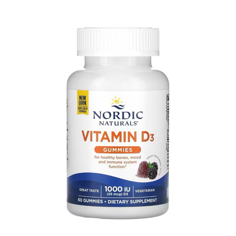 NORDIC NATURALS VITAMIN D3 GUMMIES 1000 IU WILDBERRY 60 GUMMIES DIJAMIN ORI PUAS MURAH