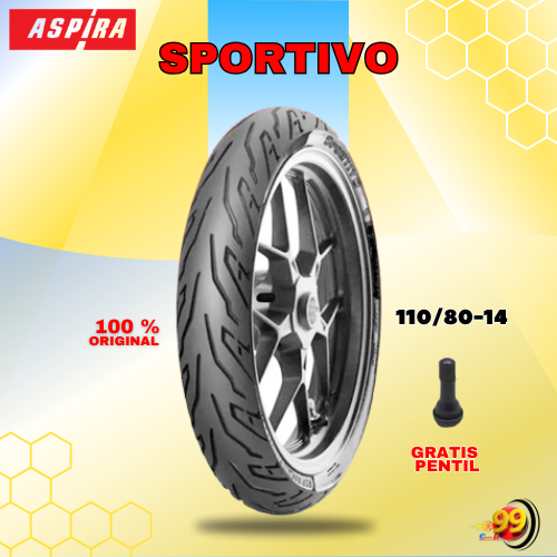 Ban Depan Motor YAMAHA AEROX ASPIRA PREMIO SPORTIVO 110/80 Ring 14 Tubeless