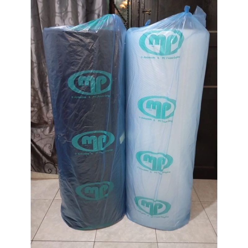 

Bubble Wrap Merek MP (Mulia Pack) Ukuran 125CM X 50M Berat 3,3KG 100% Ori Premium Warna Hitam Dan Putih Tebal Murah