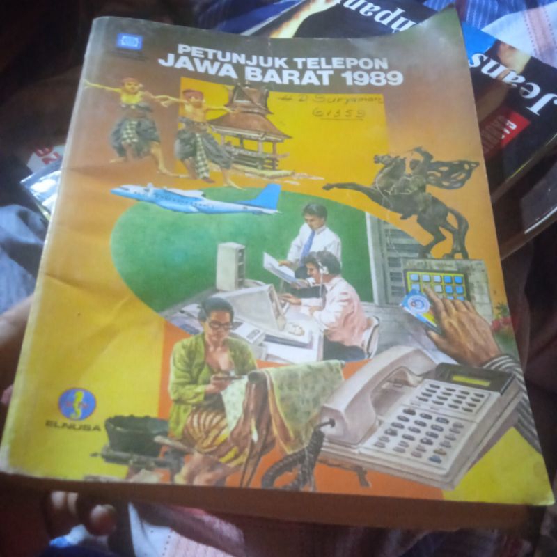 buku petunjuk telepon Jawa Barat 1989 buku original jadul
