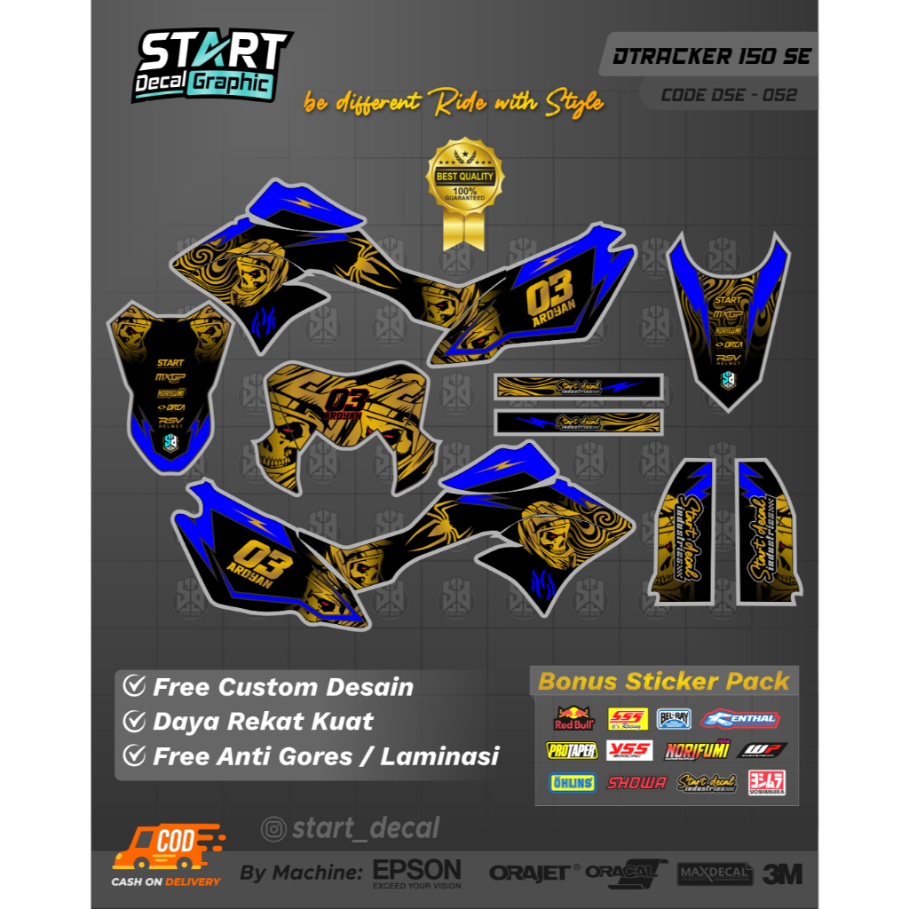 Decal Dtracker 150 SE/BF FULL BODY CODE DSE052
