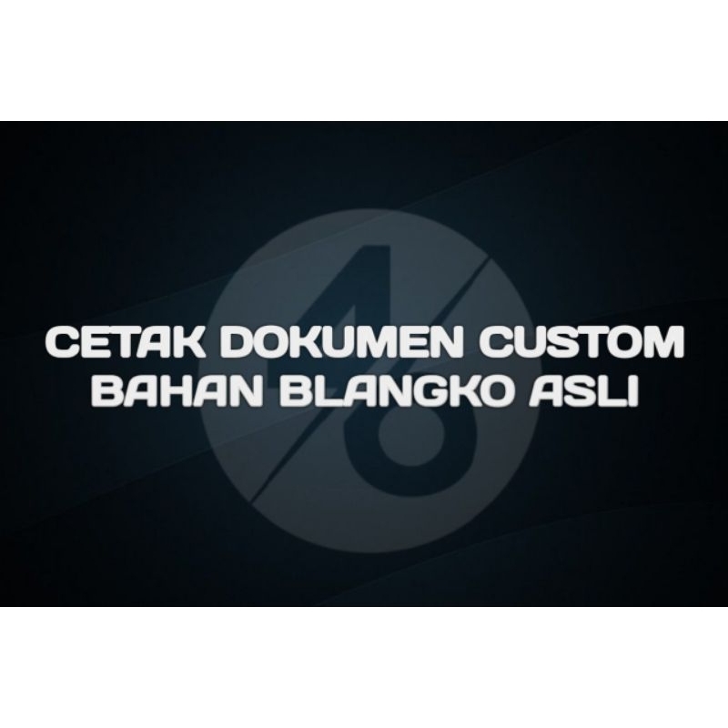 

CUSTOM DOKUMEN BAHAN BLANGKO ASLI