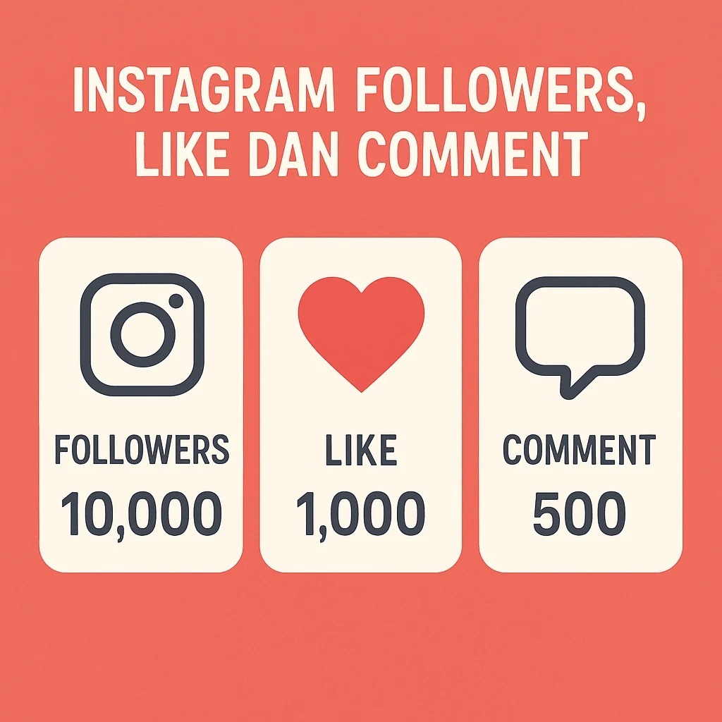 INSTAGRAM FOLLOWERS , LIKE DAN COMMENT