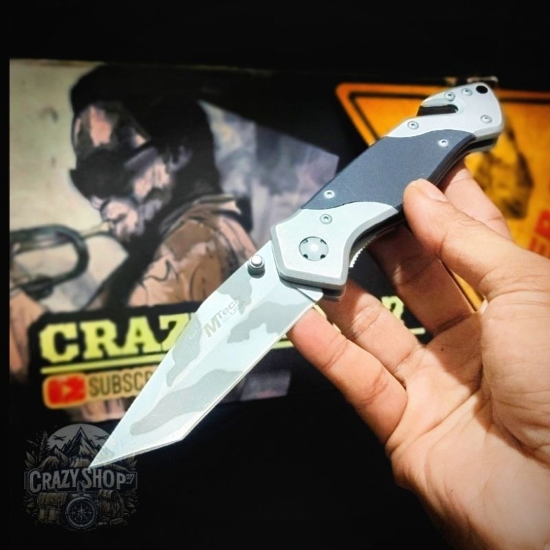 Pisau Survival Lipat Mtech Titanium Solid U.S.A / Survival Kit / Survival