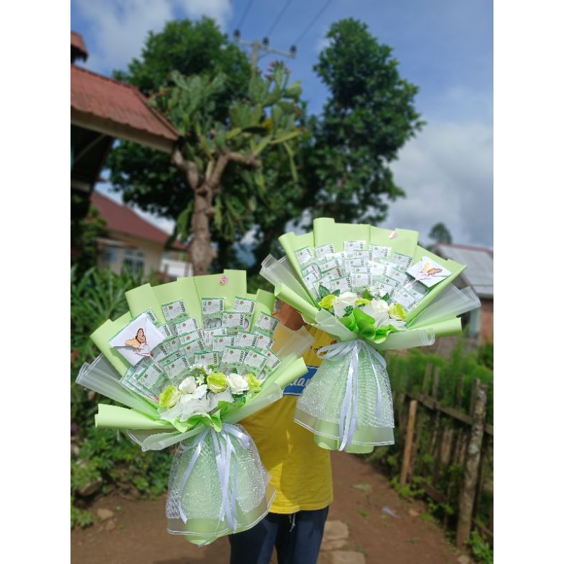 Buket uang 25 lembar /buket uang /buket uang/buket kosongan