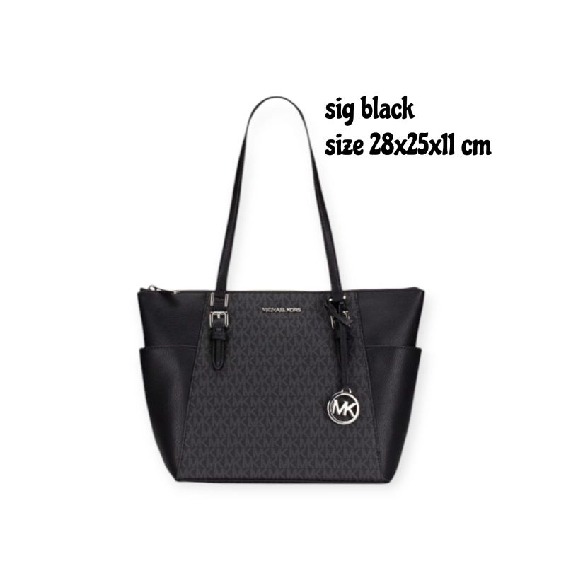 Mk charlotte sig black original tote bag