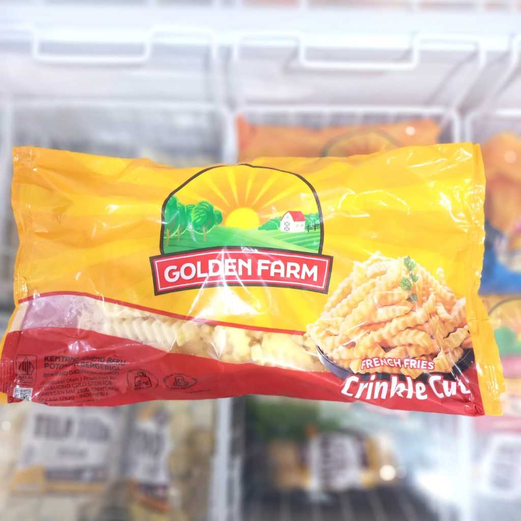 

Golden Farm Crinkle Cut 1 kg Kentang Goreng Potongan Bergerigi | Festive Frozen Food