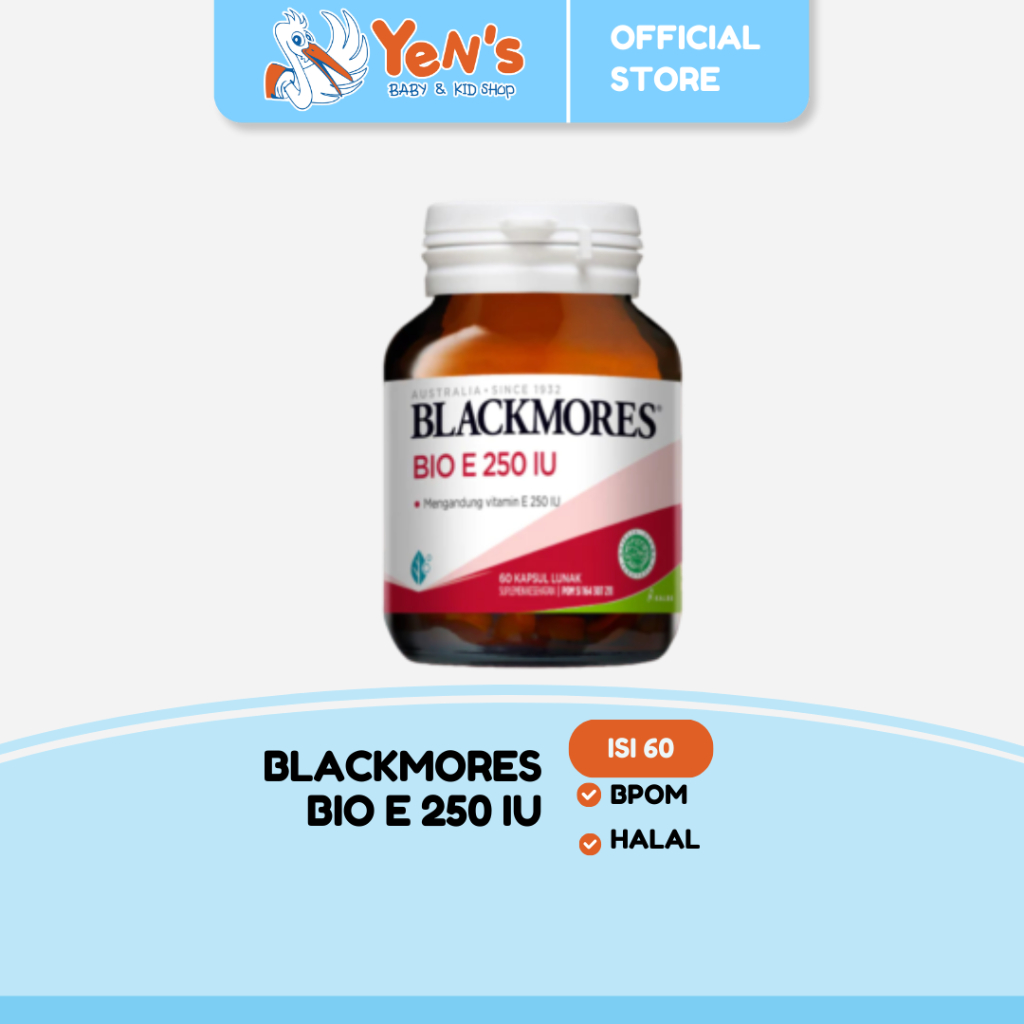 Blackmores Bio E 250 IU (60) - Menangandung Vitamin E untuk menjaga kesehatan kulit dari dalam