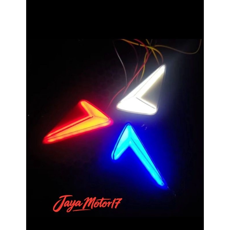 Lampu Sein Tempel Neon Segi Tiga Running / Sen Tempel R15 / Sein Tempel Cbr / Sein Tempel Ninja / Se