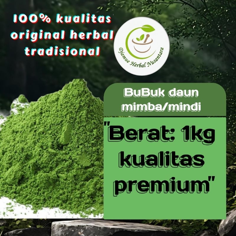 

bubuk daun mimba atau Mindi 1kg full kering kualitas premium