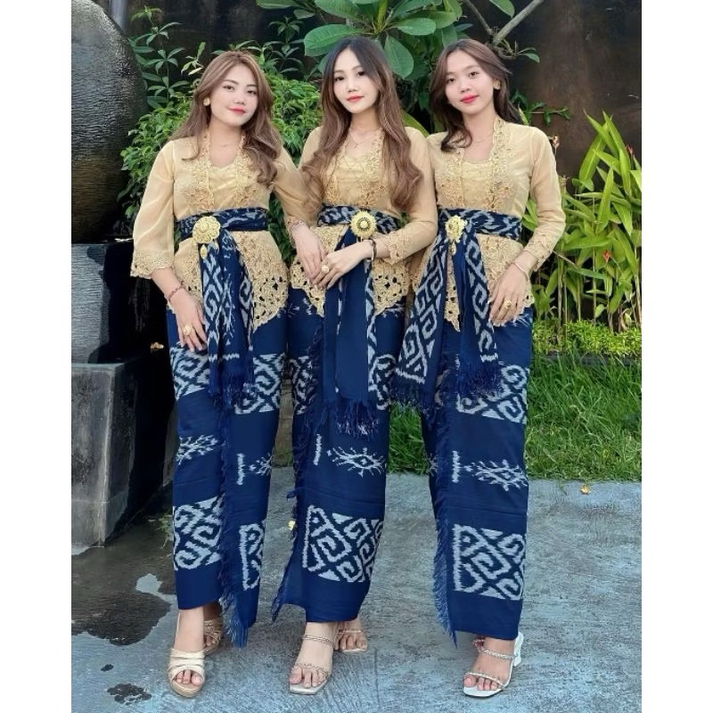 Set Couple Kamen+Selendang Kain Tenun Blanket Premium Kemben Bali Upacara Adat