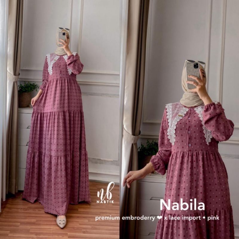 Gamis Muslimah Nabila Original By Nabtik