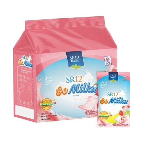 

Sachet Gomilku SR12 Stroberi 25gr isi 40pcs Sachet Susu Kambing Etawa