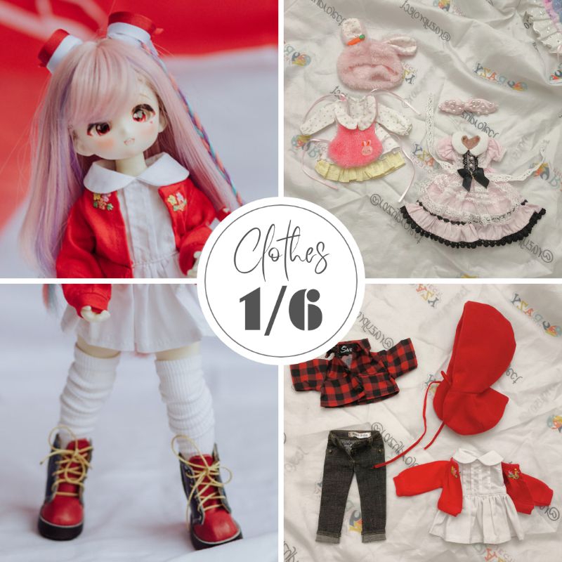 [Clothes] Pakaian Boneka BJD Doll YoSD 1/6 30 cm Imomo Yuna Dress Baju Celana Cute Lucu Cantik Kawai