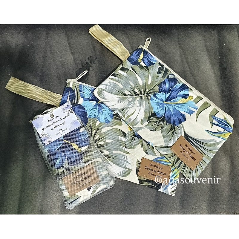 SOUVENIR POUCH CANVAS MOTIF CUSTOM