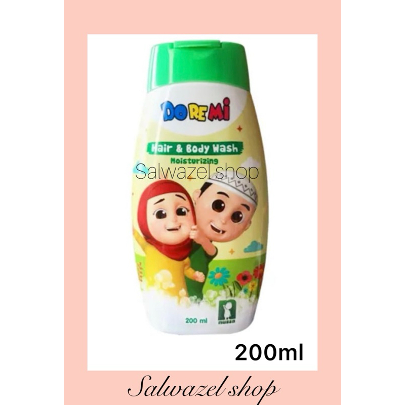 Doremi Body wash & Hair botol 200ml Nussa & Rarra