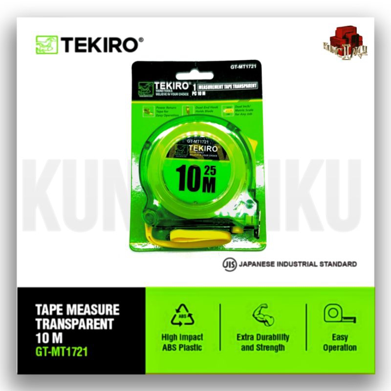 Meteran 10m Tekiro meteran transparant 10m / meteran tekiro 10 meter / meteran 10m tekiro / meteran 