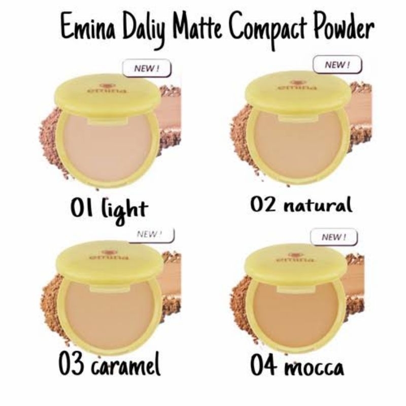 EMINA DAILY MATTE COMPACT POWDER BEDAK PADAT EMINA BEDAK PADAT EMINA TERBARU BEDAK PADAT ORIGINAL BE