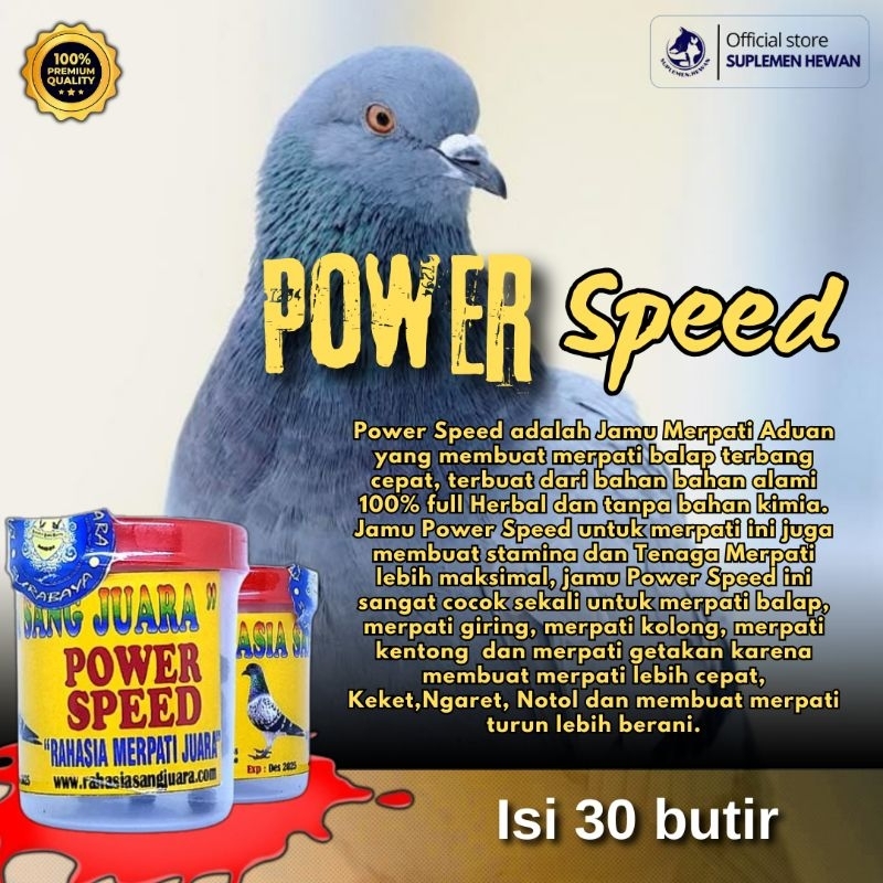Jamu Burung Merpati Balap Power Speed Isi 50 Butir