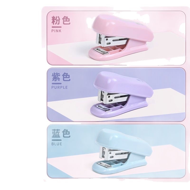 

Purple HK001 Stapler dan Isi Staples Kertas Mini Motif Karakter Hektar Mini Cute DIY