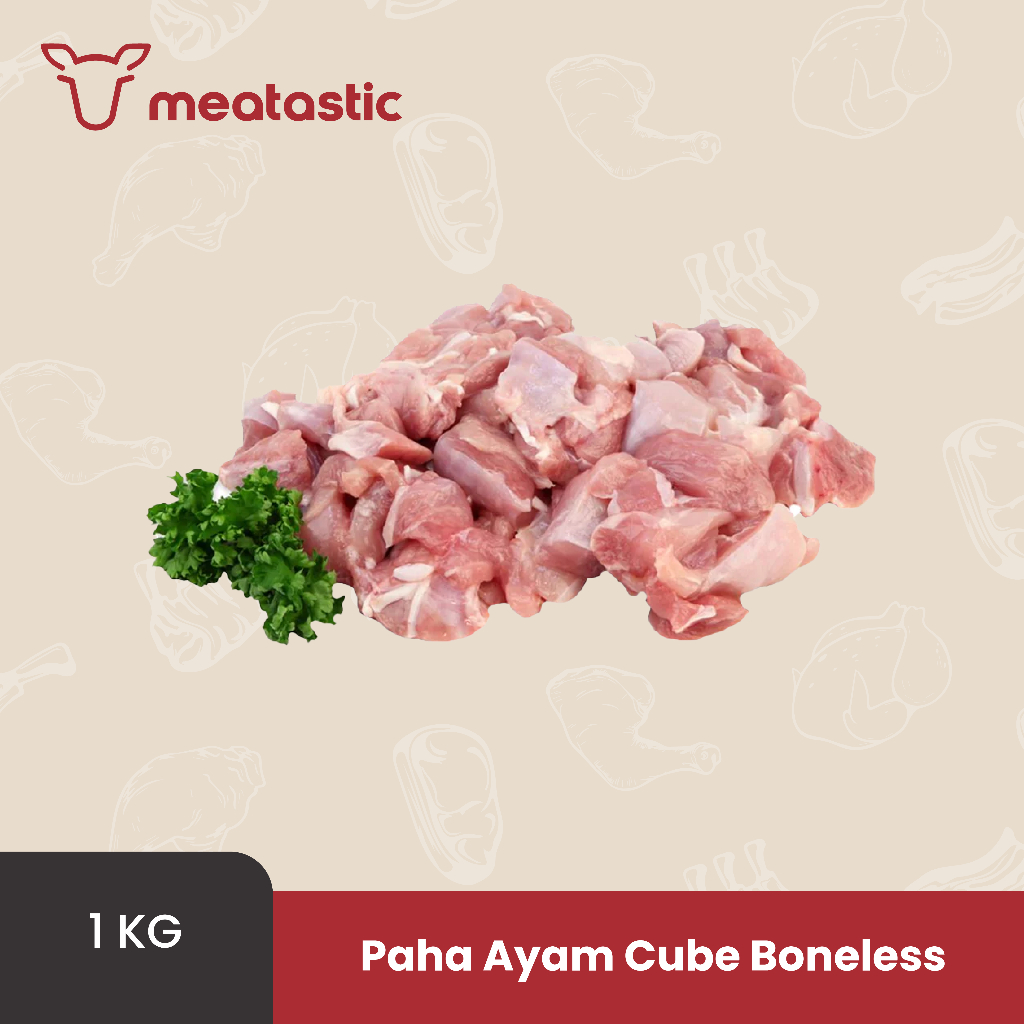 

Paha Ayam Cube Potong Dadu Boneless Tanpa Kulit