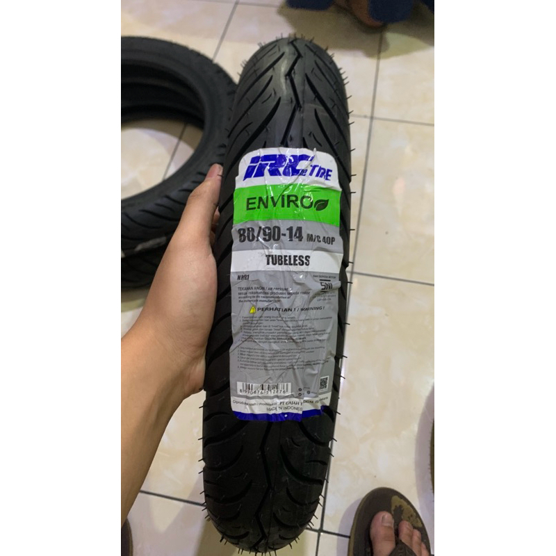 Ban Motor TUBLES IRC ENVIRO NR91 80/90 ring 14 Ban Depan MIO BEAT