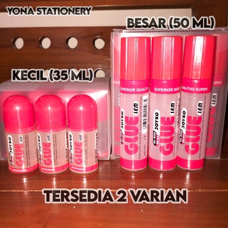 

Lem Cair Joyko Glue GL-R50 (50 ml) & GL-R35 (35 ml) Isi 12 Pcs