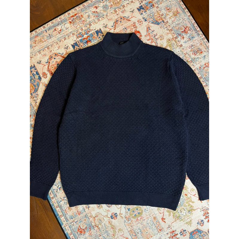 Sweater Rajut Turtleneck Waffle Uniqlo Gu Second Preloved
