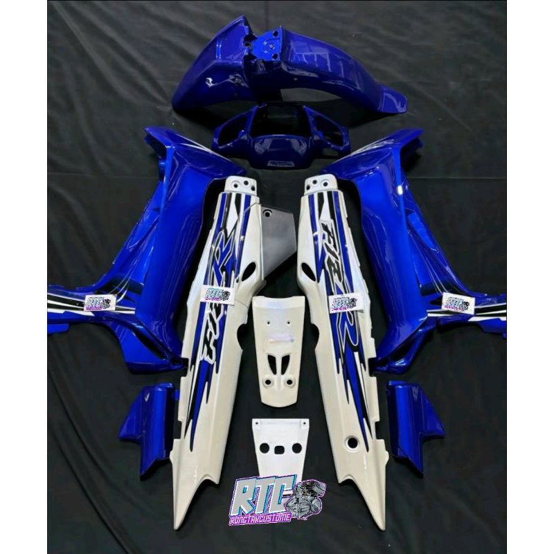 full set body halus fiz r f1zr biru putih set stiker cover bodi fiz r f1zr biru putih special editio