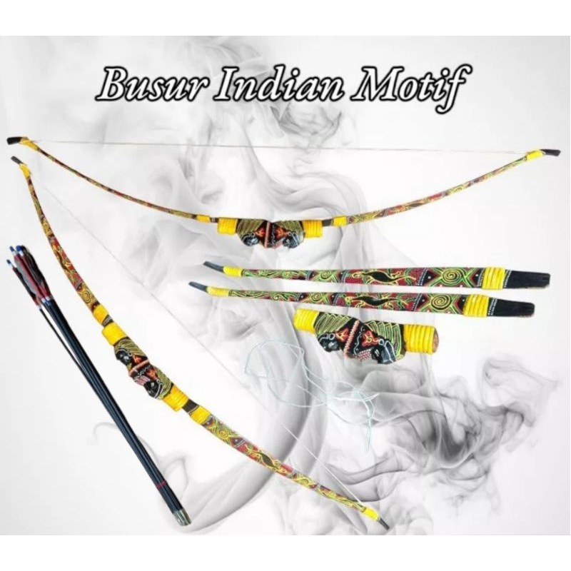 Busur Jemparing Motif dengan Panah