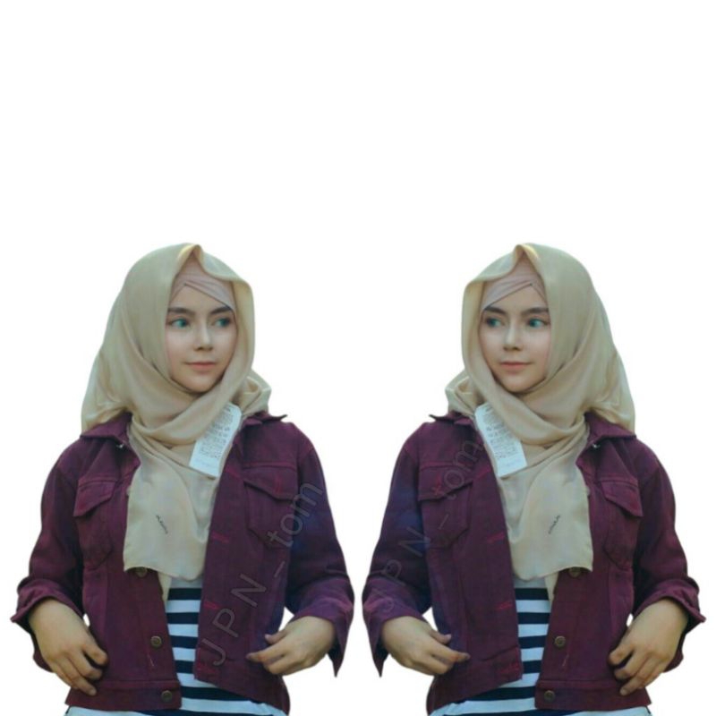 Jaket Jeans Wanita Crop Polos Maroon Jacket Denim Wanita Cropt Jins Slimfit Bodyfit