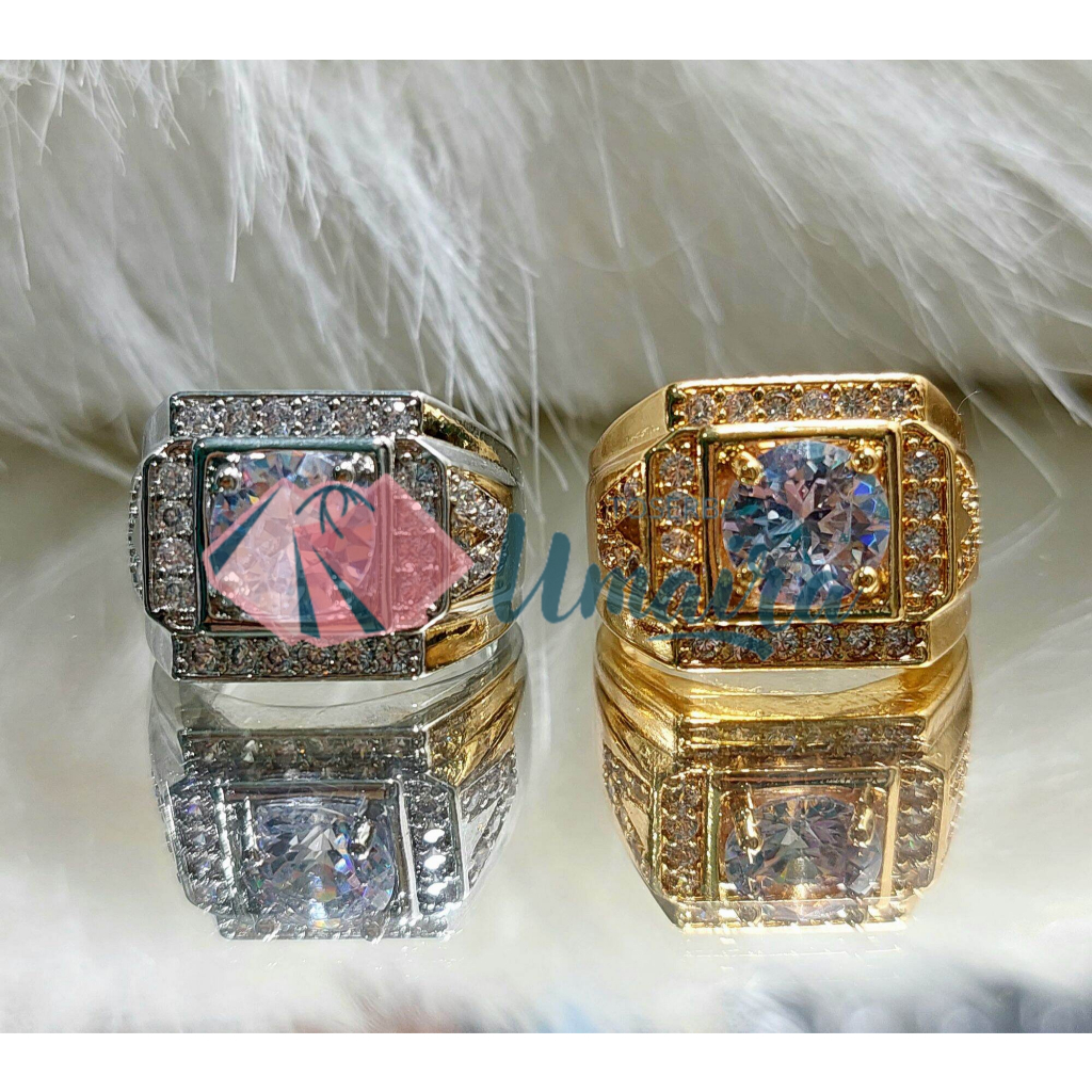 Cincin Batu Giok Cowok - Cincin Batu Pria Titanium - Cincin Batu Cowok Model Permata
