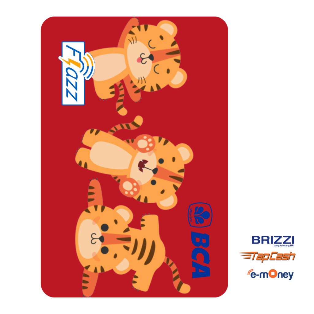 Emoney Embossed Nama custom eToll Flazz BCA