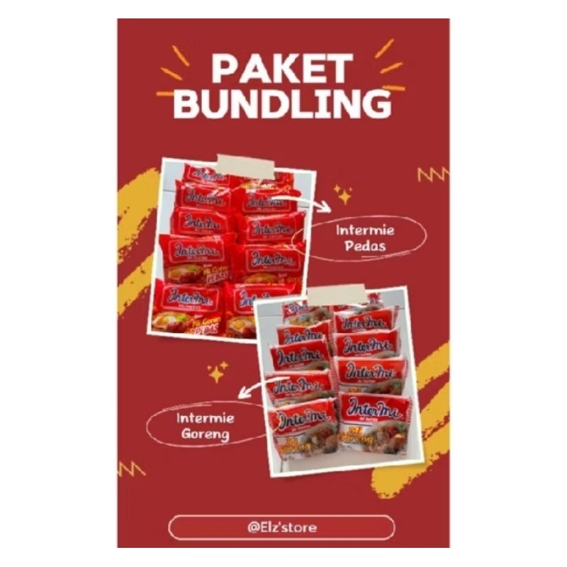 

( 1 Karton isi 40 pcs ) PAKET MIX ISI INTERMI GORENG + INTERMI GORENG PEDAS