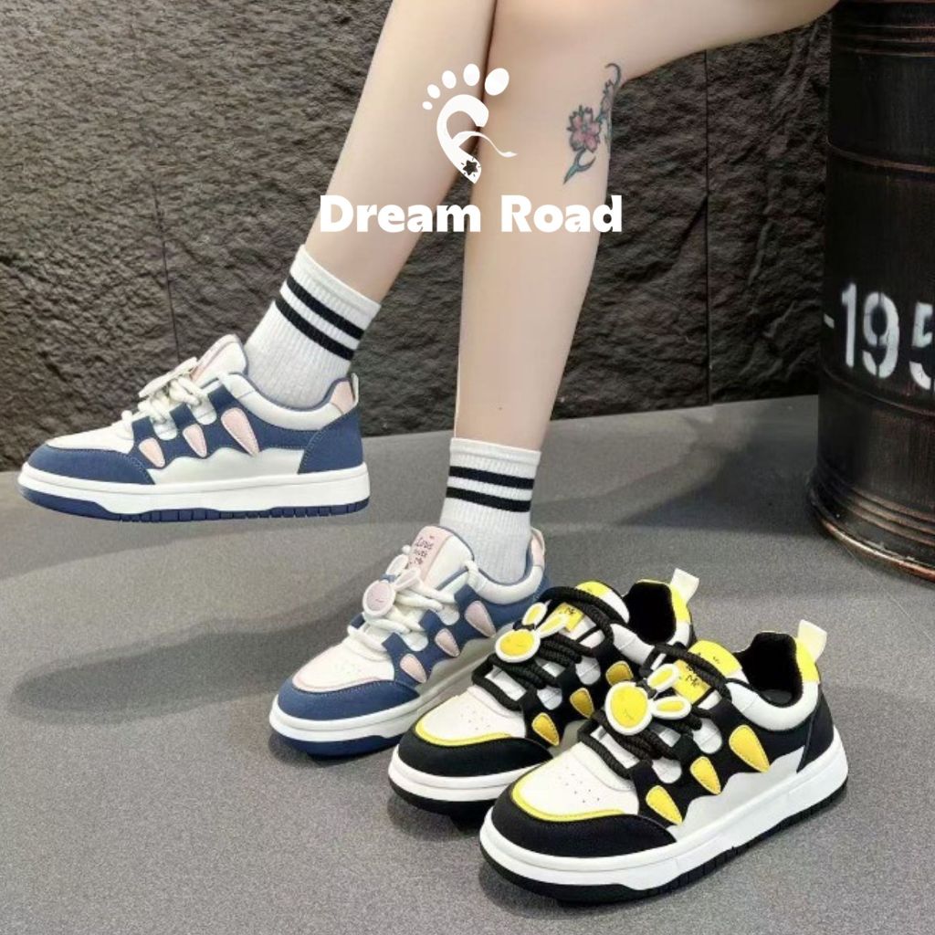 Taviana Sepatu Sneakers Wanita Cute Terbaru memiliki tali bulat, tahan lama dan ringan, Warna Biru d