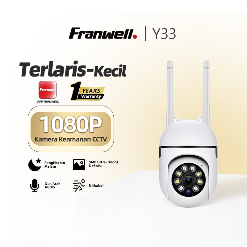 CCTV WiFi Luar Rumah 1080P Night Vision Auto Tracking Audio 2 Arah Tahan Cuaca Mudah Dipasang