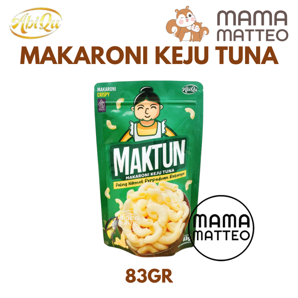 

ABIQU Maktun Makaroni Keju Tuna Crispy 83gr / Makroni Makanan Cemilan Sehat