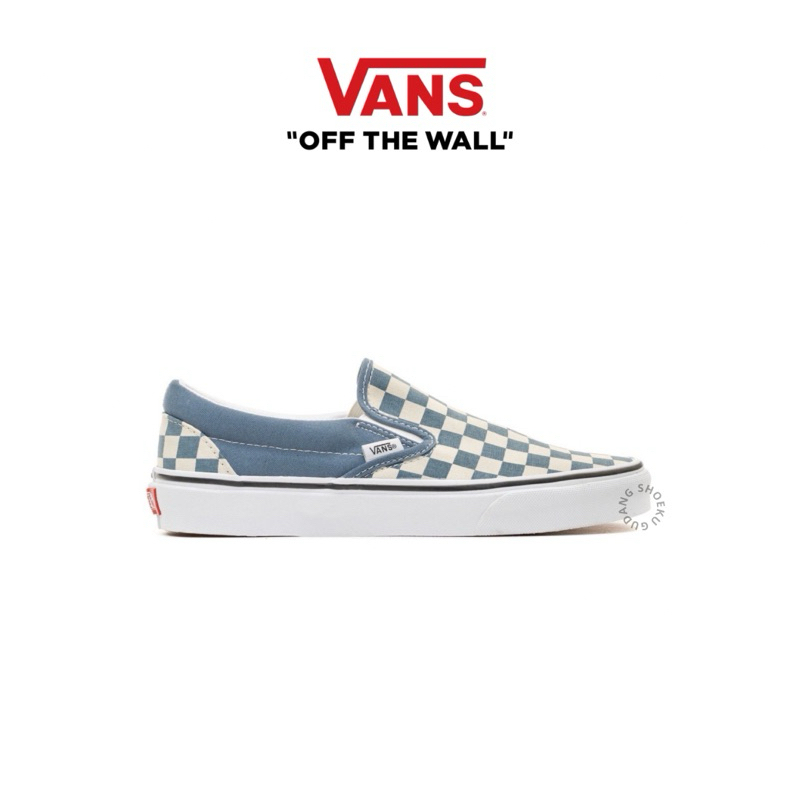 Vans Slip On Classic Checkerboard Blue Mirage