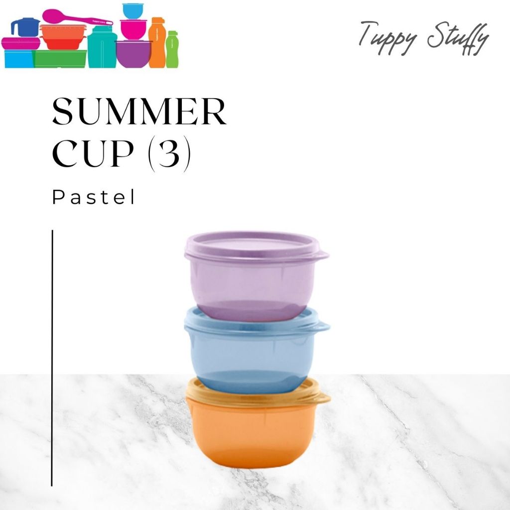 Tupperware Original Summer Cup Set Bowl Kecil Tempat Sambal Saus Organizer