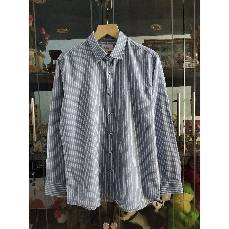 kemeja salur lengan panjang// kemeja formal salur wanita // kemeja casual wanita